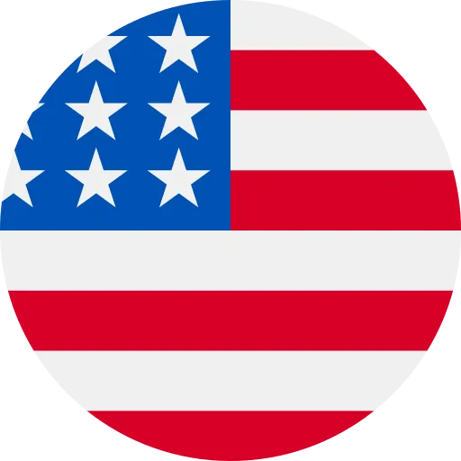 Amerikanische Flagge zur Sprachauswahl